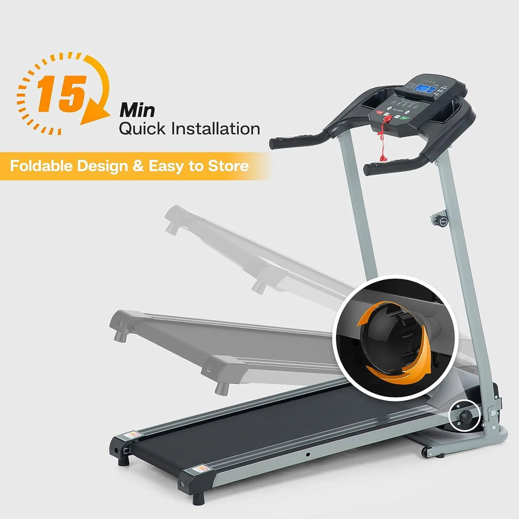 Folding Incline Electric Treadmill Black W73731