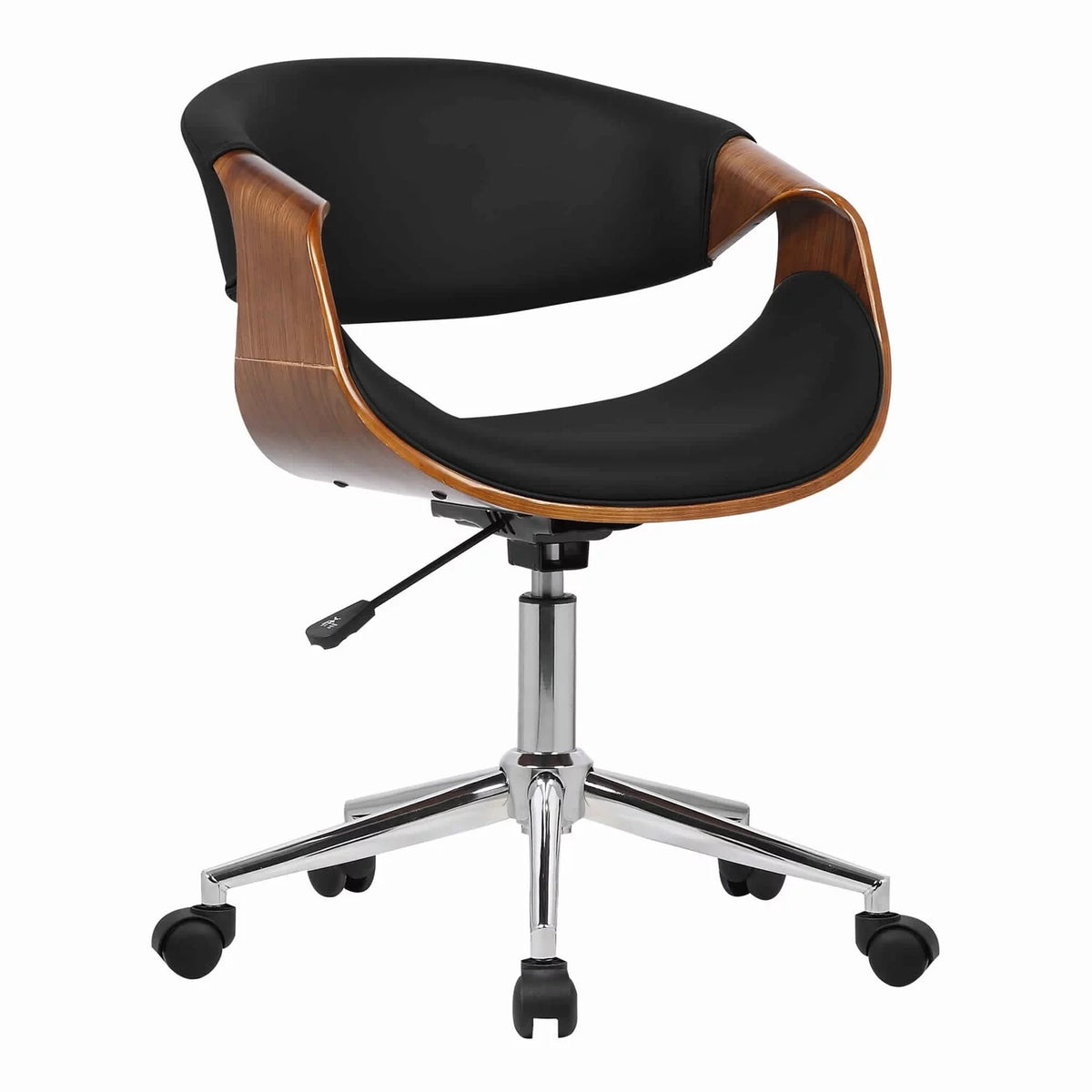 Adjustable Leatherette Wooden Frame Office Chair B61910