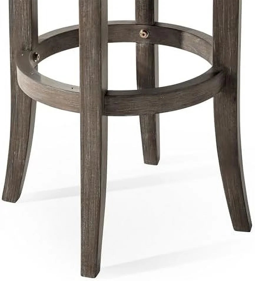 Eva Stool Weathered Oak Finish Vegan Leather B983527