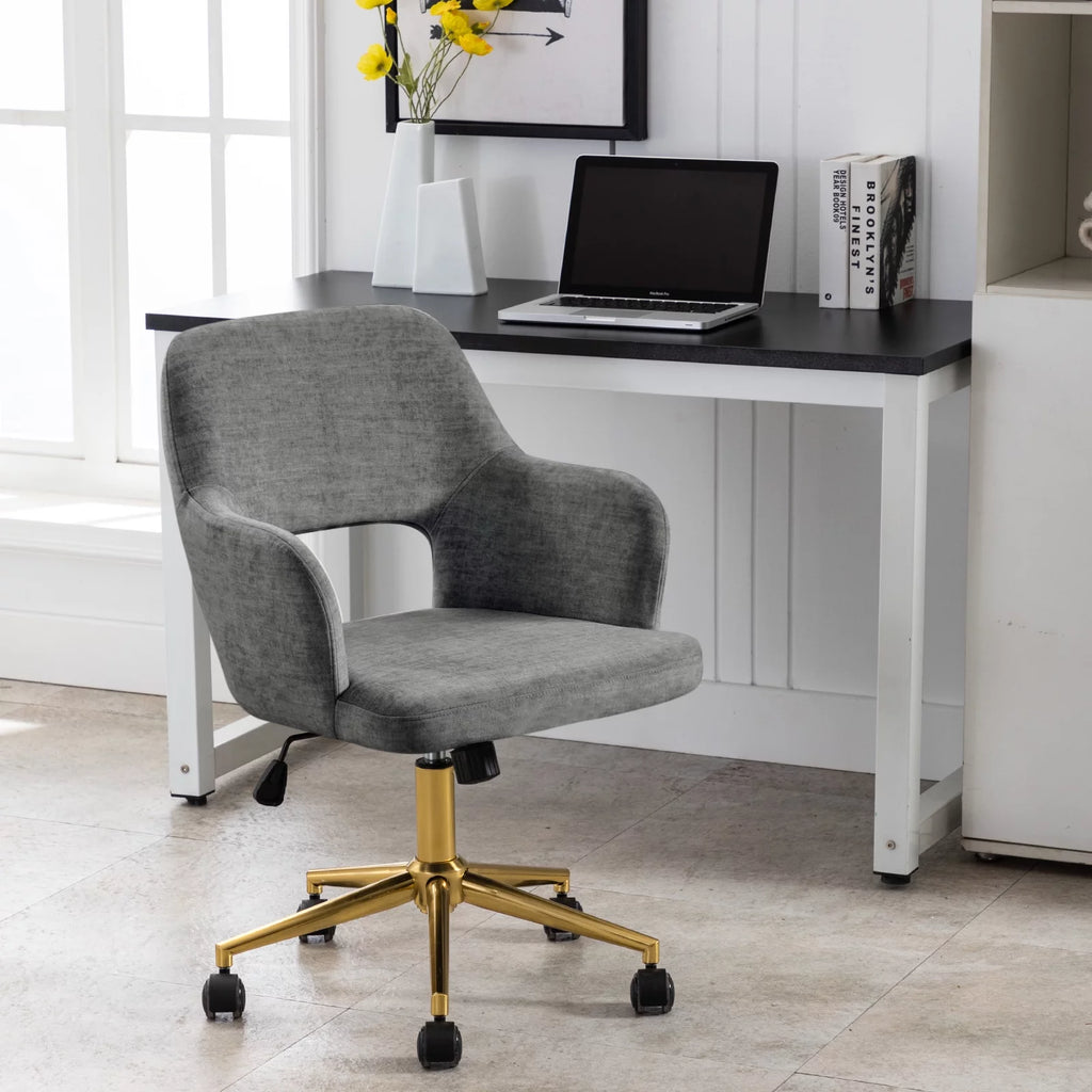 Cream Light Grey Fabric Office Chair P26948
