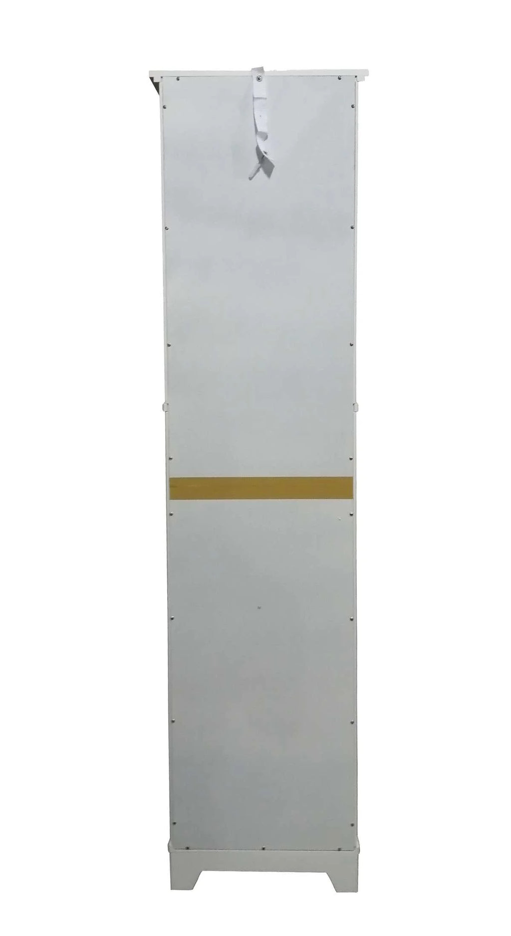 White Tall Wood Bathroom Storage Cabinet Linen Tower C43581