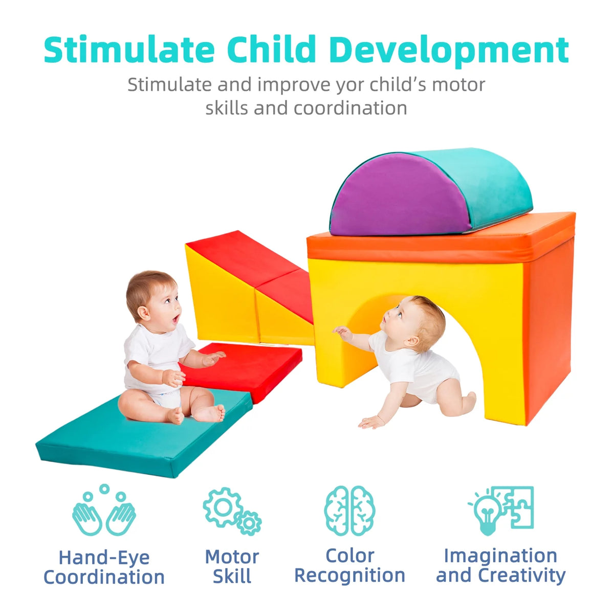 Foam Climb and Crawl Playset 5 Piece Set J515