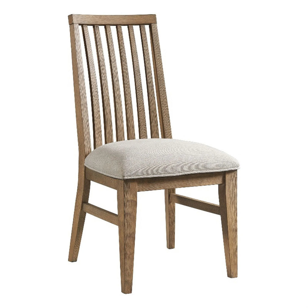 Wood Slat Back Chair Set of 2 Y425