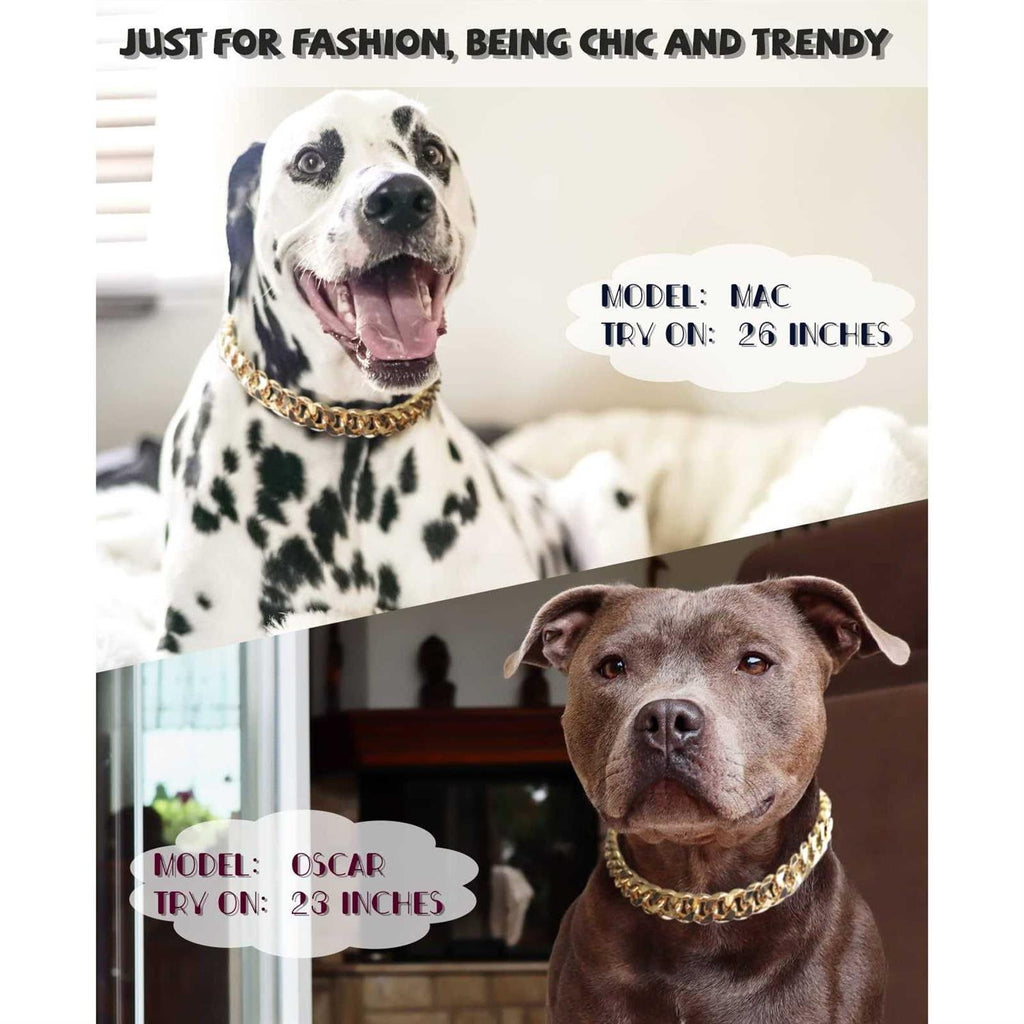 Gold Chain Cuban Link Dog Collar V924