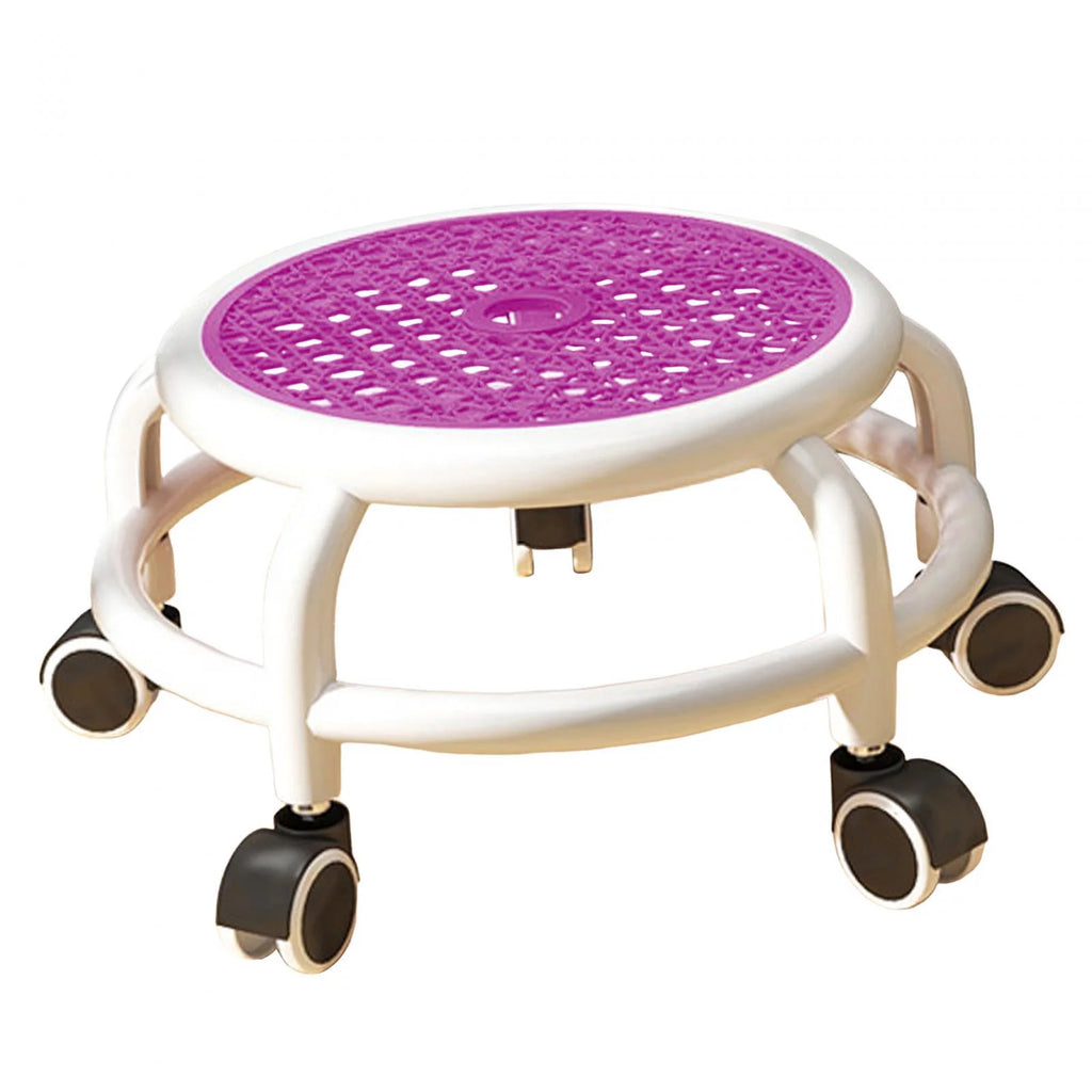 Violet Stool with Universal Wheels J45176