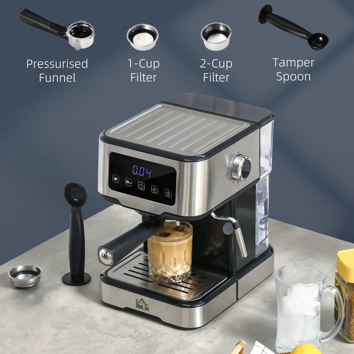 Espresso Coffee Maker Machine 15-Bar Frother B6813