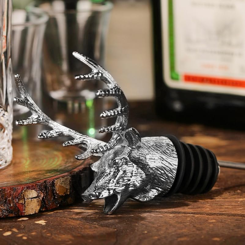 Zinc Alloy Wine Pourer and Stopper A51813