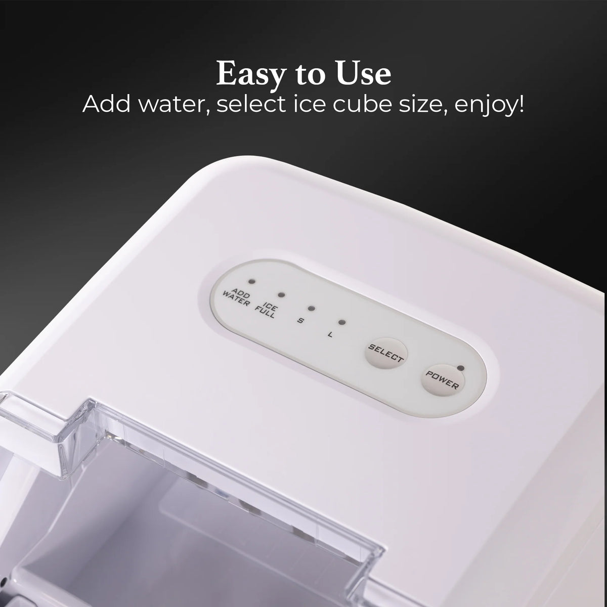 Automatic Portable Countertop Ice Maker Machine White H326