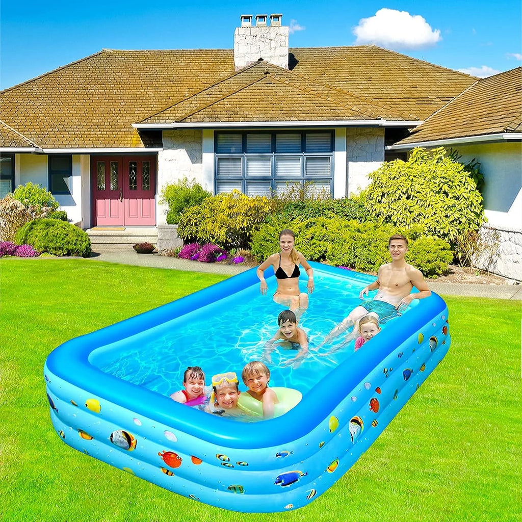 Inflatable Pool 9.83 x 6 x 1.83 ft Rectangular Thickened T415