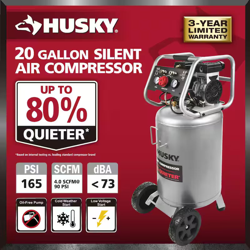 20 Gal. 165 PSI Vertical Electric Air Compressor C204