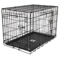 Black 2-Door Dog Crate Q2236