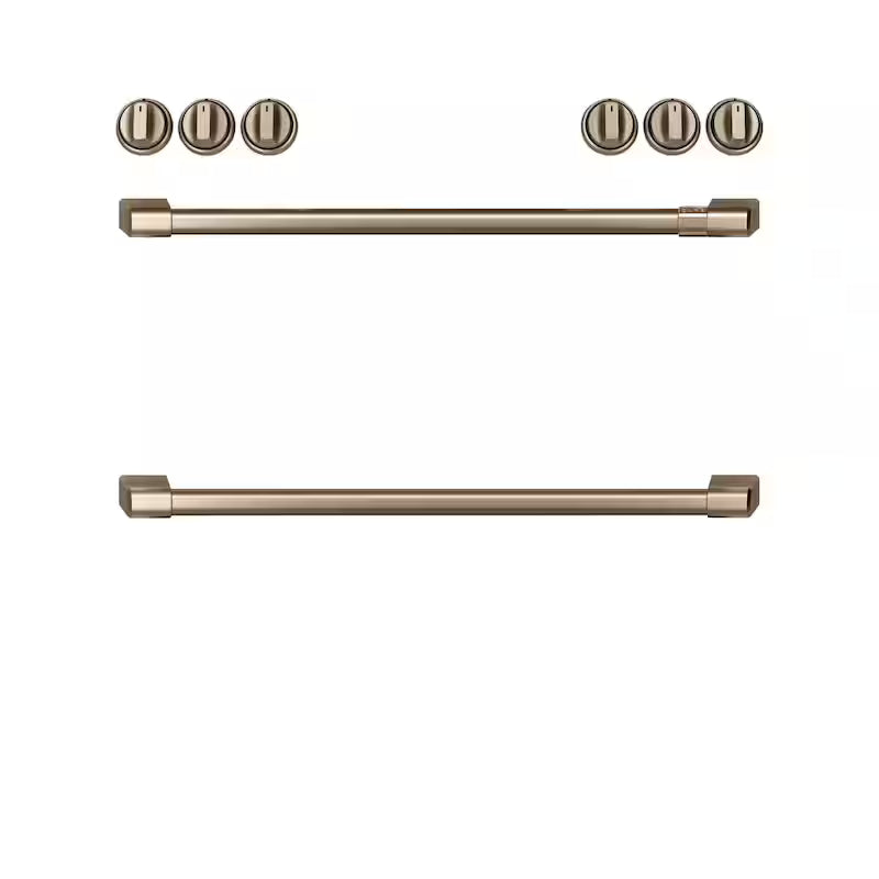 Gas Range Handle and Knob Kit in Brushed Bronze J783